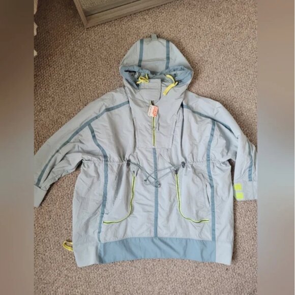 Free People NWT Peace Out Backpack Parachute Parka Windbreaker Jacket size M/L - Picture 4 of 10